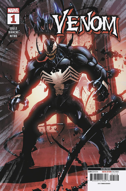 VENOM #1 TOMMASO BIANCHI 2ND PRINTING VARIANT Marvel TBA