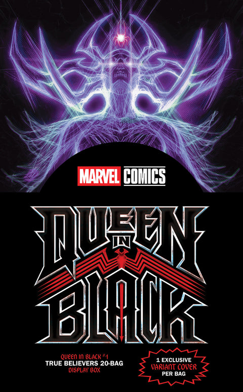 QUEEN IN BLACK #1 TRUE BELIEVERS 20-BAG DISPLAY BOX Marvel Al Ewing Iban Coello