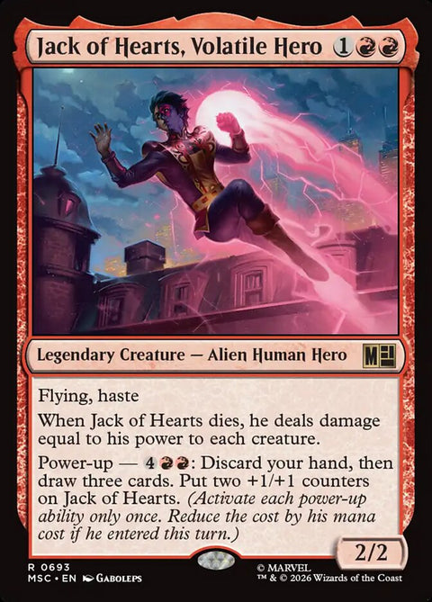 Jack of Hearts, Volatile Hero (Foil)