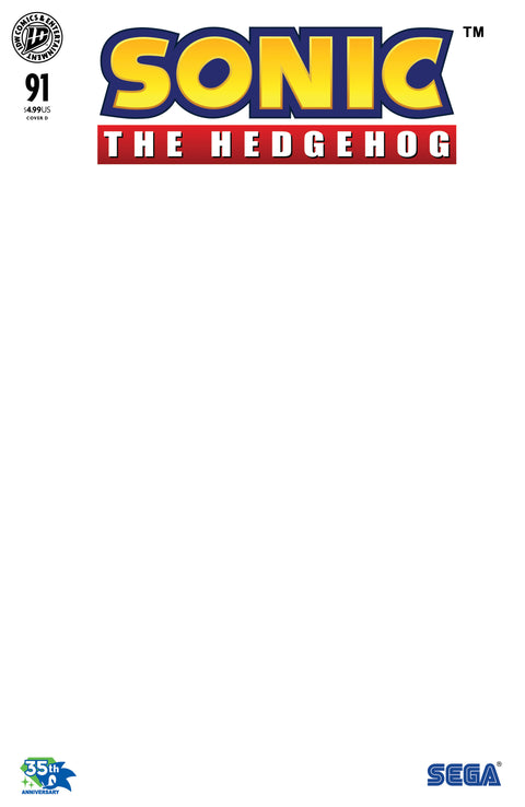 Sonic the Hedgehog #91 Variant D (Sketch Variant) IDW Publishing Evan Stanley Adam Bryce Thomas
