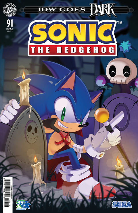 Sonic the Hedgehog #91 Variant E (Kareh IDW Goes Dark Variant) IDW Publishing Evan Stanley Adam Bryce Thomas Yamila Kareh