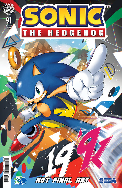 Sonic the Hedgehog #91 Variant RI (50) (Arq) 1:50 IDW Publishing Evan Stanley Adam Bryce Thomas Miles Arq