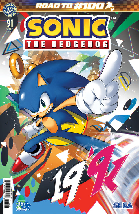 Sonic the Hedgehog #91 Variant RI (50) (Arq) 1:50 IDW Publishing Evan Stanley Adam Bryce Thomas Miles Arq