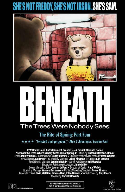 Beneath the Trees: Where Nobody Sees - Rite of Spring 4 Comic Tony Fleecs Movie Homage Variant IDW Publishing 2025