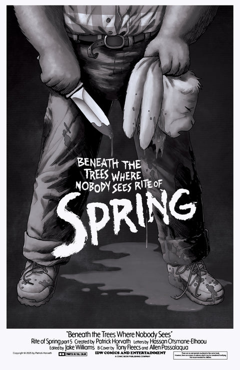 Beneath the Trees: Where Nobody Sees - Rite of Spring 5 Comic Tony Fleecs Incentive B&W Variant (1:25) IDW Publishing 2026