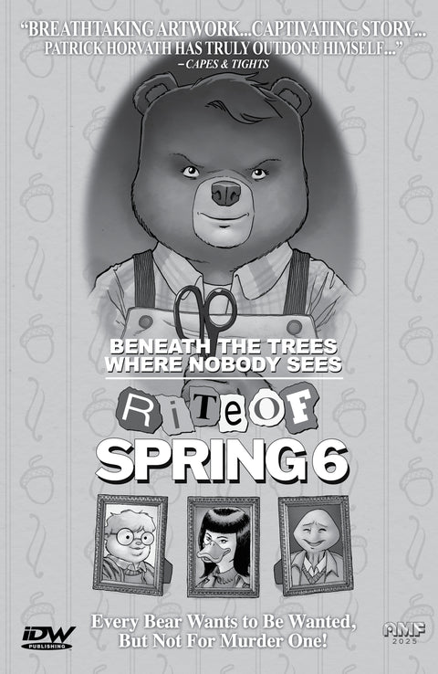 Beneath the Trees: Where Nobody Sees - Rite of Spring 6 Comic Tony Fleecs Incentive B&W Variant (1:25) IDW Publishing 2026