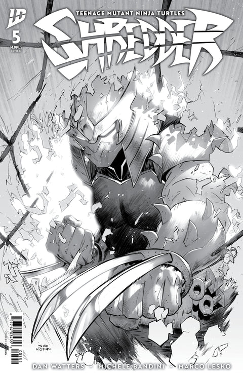 Teenage Mutant Ninja Turtles: Shredder #5 Variant RI (25) (Kotian B&W) 1:25 IDW Publishing Dan Watters Michele Bandini Sid Kotian