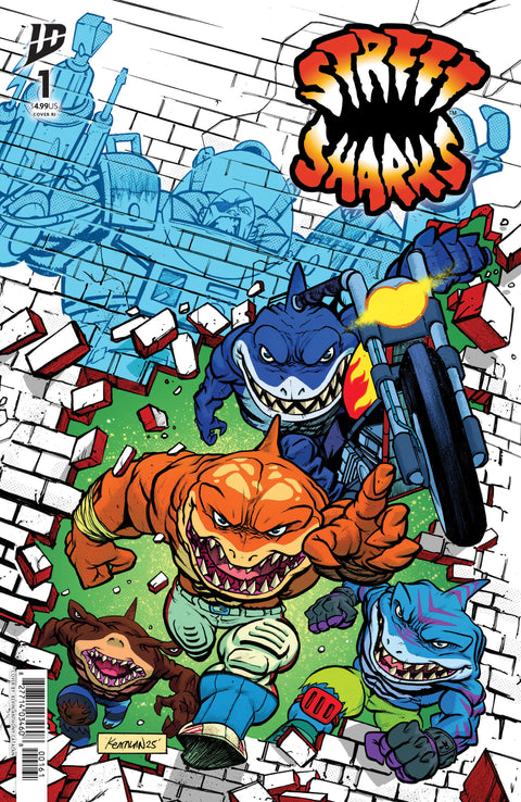 Street Sharks (IDW) 1 Comic 1:25 Kevin Anthony Catalan Incentive IDW Publishing 2025