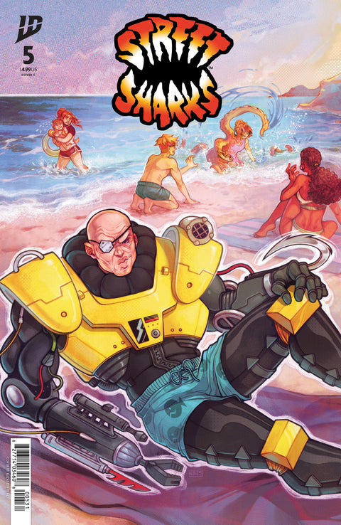 Street Sharks #5 Variant C (Beals) IDW Publishing Stephanie Williams Ariel Medel Elizabeth Beals