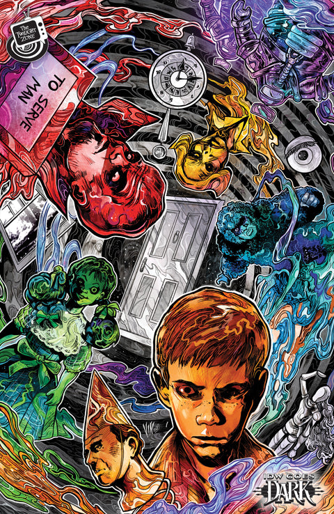 The Twilight Zone #11 Variant C (Riccardi IDW Goes Dark Variant) IDW Publishing Mark Russell Victor Alpi Vincenzo Riccardi