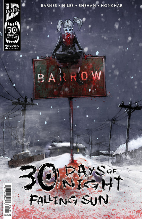 30 Days of Night: Falling Sun #2 Variant B (Damien Worm) IDW Publishing Rodney Barnes Chris Shehan Damien Worm