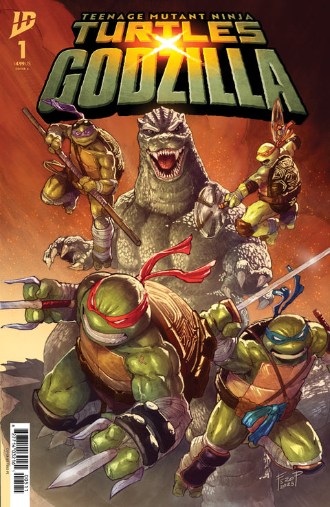 Teenage Mutant Ninja Turtles x Godzilla 1 Comic Fero Pe IDW Publishing 2025