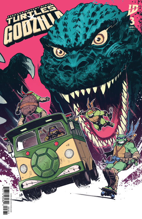 Teenage Mutant Ninja Turtles x Godzilla #3 Variant C (Wijngaard) IDW Publishing Tim Seeley Fero Pe Caspar Wijngaard