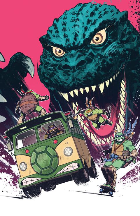 Teenage Mutant Ninja Turtles x Godzilla #3 Variant RI (25) (Wijngaard Full Art) 1:25 IDW Publishing Tim Seeley Fero Pe Caspar Wijngaard