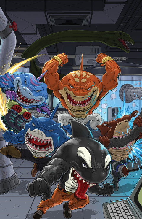 Street Sharks: Annual 2026 Variant RI (25) (Medel Full Art) 1:25 IDW Publishing Jordan Morris Ariel Medel Ariel Medel
