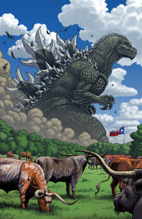 Godzilla Vs. America: Texas Variant RI (50) (Frank Full Art) 1:50 IDW Publishing Various Various Matt Frank