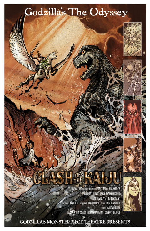 Godzilla’s Monsterpiece Theatre Presents: Godzilla’s the Odyssey 1 Comic Pablo Tunica Variant IDW Publishing 2026