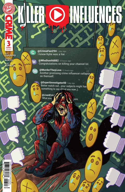 Killer Influences #3 Variant B (Burzo) IDW Publishing Joey Esposito Valeria Burzo Valeria Burzo