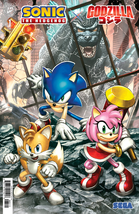 Sonic the Hedgehog x Godzilla #1 Variant E (Suayan) IDW Publishing Nick Marino Jack Lawrence Mico Suayan