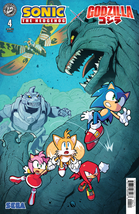 Sonic the Hedgehog x Godzilla #4 Cover A (Lawrence) IDW Publishing Nick Marino Jack Lawrence Jack Lawrence