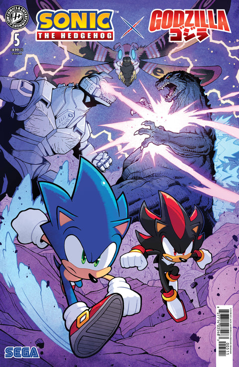 Sonic the Hedgehog x Godzilla #5 Cover A (Lawrence) IDW Publishing Nick Marino Jack Lawrence Jack Lawrence