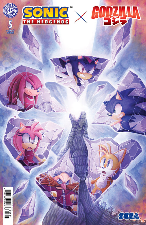 Sonic the Hedgehog x Godzilla #5 Variant RI (15) (Haines) 1:15 IDW Publishing Nick Marino Jack Lawrence Natalie Haines
