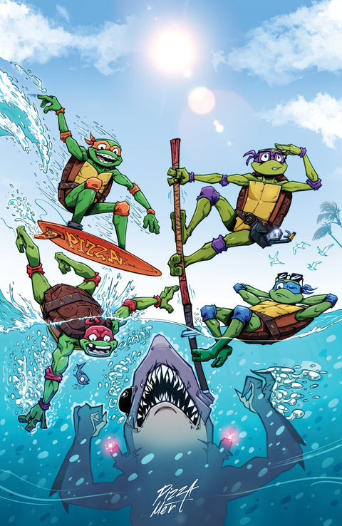 Tales of the Teenage Mutant Ninja Turtles: Coastal Chaos #1 Variant RI (25) (Mert Full Art) 1:25 IDW Publishing Andrew Joustra Louie Joyce Mert Pizza