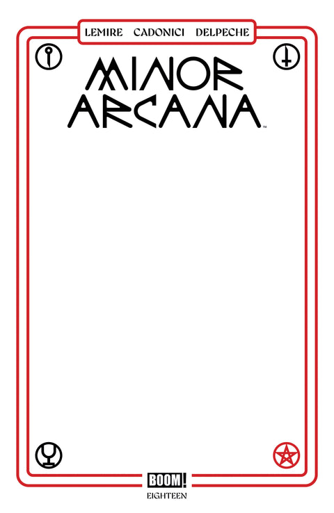 Minor Arcana #18 C Blank Sketch Variant Boom Entertainment Jeff Lemire Jeff Lemire