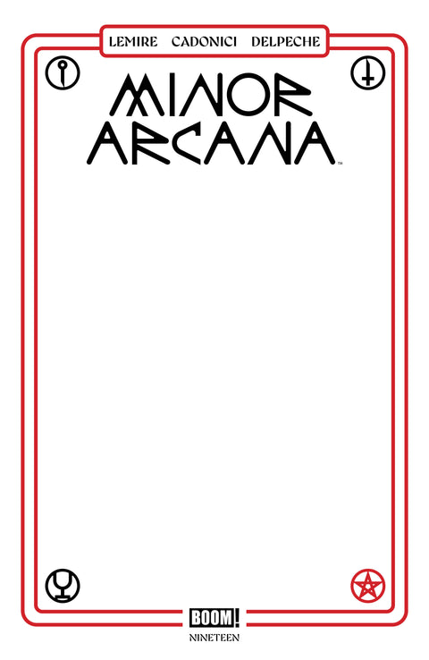 Minor Arcana #19 C Blank Sketch Variant Boom Entertainment Jeff Lemire Jeff Lemire