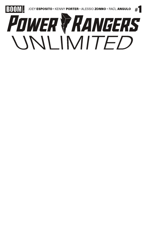 Power Rangers Unlimited #1 D Blank Sketch Variant Boom Entertainment Joey Esposito Alessio Zonno