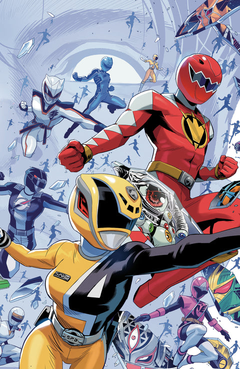 Power Rangers Unlimited #3 C Every Ranger Ever Card Stock Connecting Variant (Full Art, Zonno) Boom Entertainment Joey Esposito Alessio Zonno Alessio Zonno