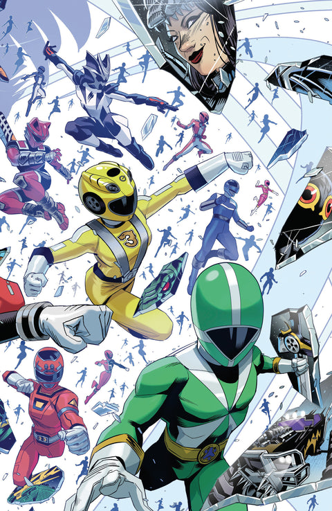 Power Rangers Unlimited #4 C Every Ranger Ever Card Stock Connecting Variant (Full Art, Zonno) Boom Entertainment Joey Esposito Federico Sorressa Alessio Zonno