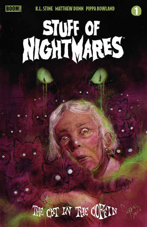 Stuff of Nightmares: The Cat in the Coffin 1 Comic Suspiria Vilchez FOC Reveal Variant Boom! Studios 2026