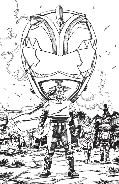 Power Rangers: Green 1 Comic Gustaffo Vargas Unlimited B&W Variant Boom! Studios 2026