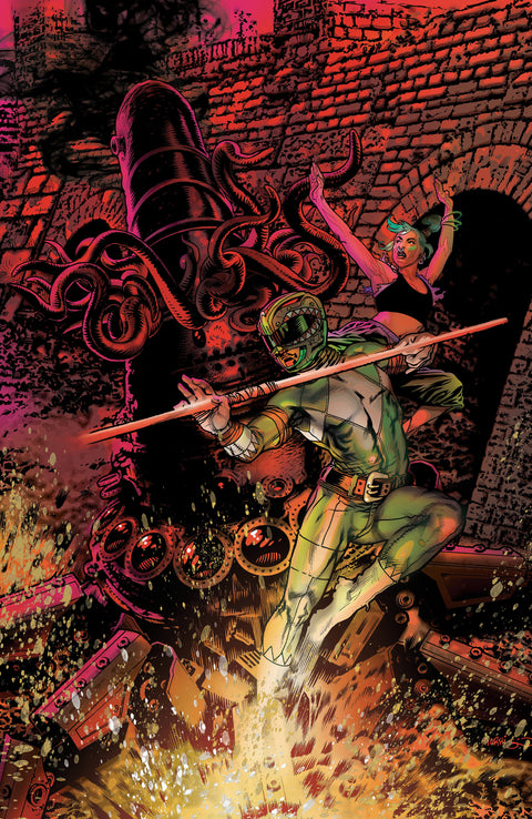 Power Rangers Green #2 D Foil Variant (Full Art, Foil, Harris) Boom Entertainment Pallie Paul Allor Gustaffo Vargas Tony Harris