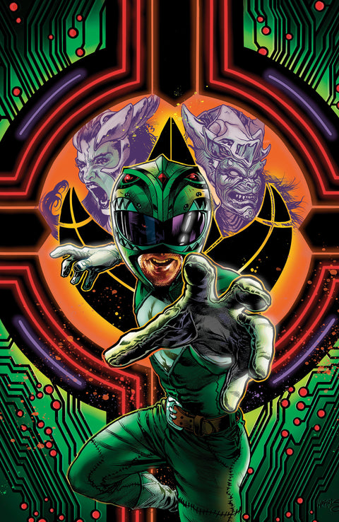 Power Rangers Green #3 D Foil Variant (Full Art, Foil, Harris) Boom Entertainment Pallie Paul Allor Gustaffo Vargas Tony Harris