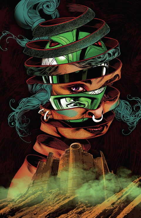 Power Rangers Green #4 D Foil Variant (Full Art, Foil, Harris) Boom Entertainment Pallie Paul Allor Gustaffo Vargas Tony Harris