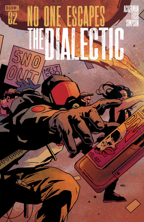 No One Escapes the Dialectic #2 A Main (Dressed, Fuso) Boom Entertainment Spencer Ackerman Antonio Fuso Antonio Fuso