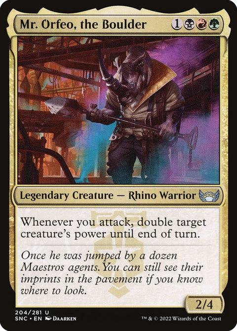 Mr. Orfeo, the Boulder (Foil)
