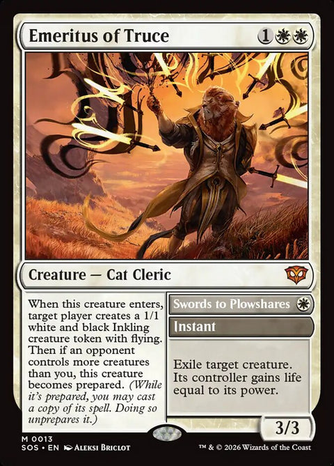 Emeritus of Truce // Swords to Plowshares (Foil)