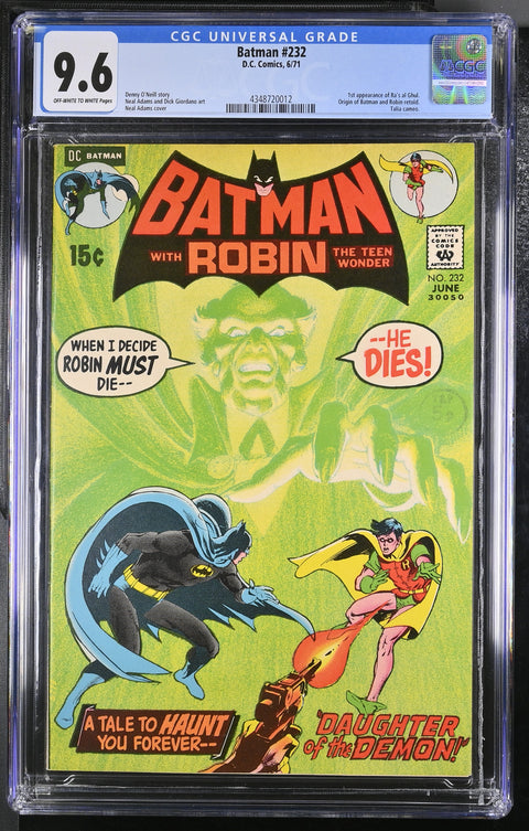 Batman #232 (CGC 9.6) (1971) 1st Ra's Al Ghul