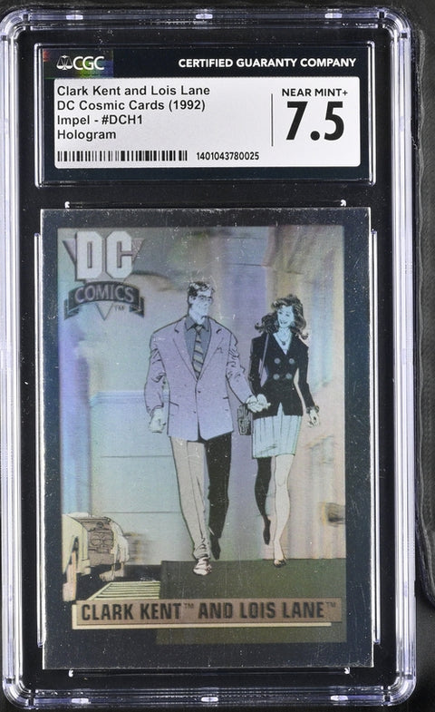 DC Cosmic Cards - Clark Kent & Lois Lane #DCH1 (CGC 7.5) (1992) Impel Hologram Impel Hologram Buy & Sell Comics Online Comic Shop Toronto Canada
