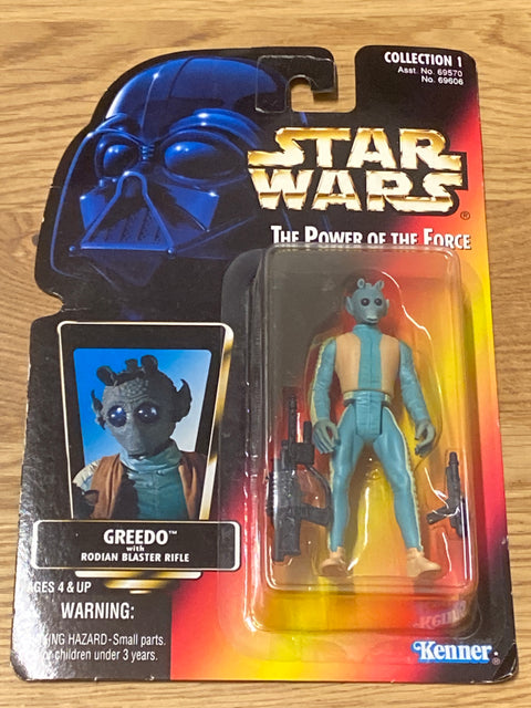 Star Wars: Power of the Force - Greedo w/Blaster Pistol (1996) Kenner 3.75 in