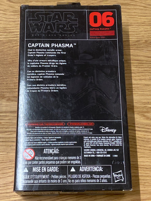 Star Wars: The Black Series - #06 Captain Phasma (2015) Disney / Hasbro 6 in
