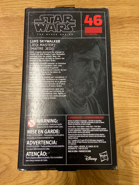 Star Wars: The Black Series - #46 Luke Skywalker (Jedi Master) (2016) Disney / Hasbro 6 in