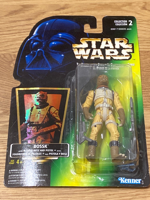 Star Wars: Power of the Force - Bossk w/ Blaster Rifle & Pistol (1997) Kenner 3.75 in