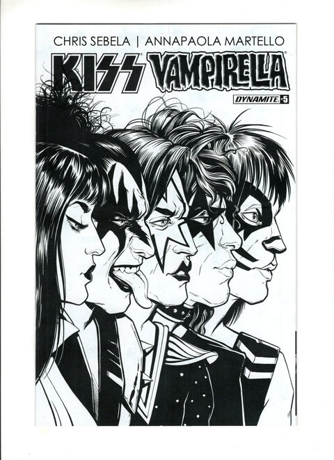 Kiss / Vampirella #5 (Cvr E) (2017) Incentive Carli Idhe Black & White Cover E Incentive Carli Idhe Black & White Cover Buy & Sell Comics Online Comic Shop Toronto Canada