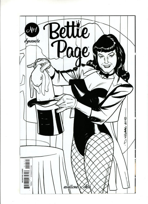 Bettie Page, Vol. 2 #1 (Cvr G) (2018) Incentive David Williams B&W Variant G Incentive David Williams B&W Variant Buy & Sell Comics Online Comic Shop Toronto Canada