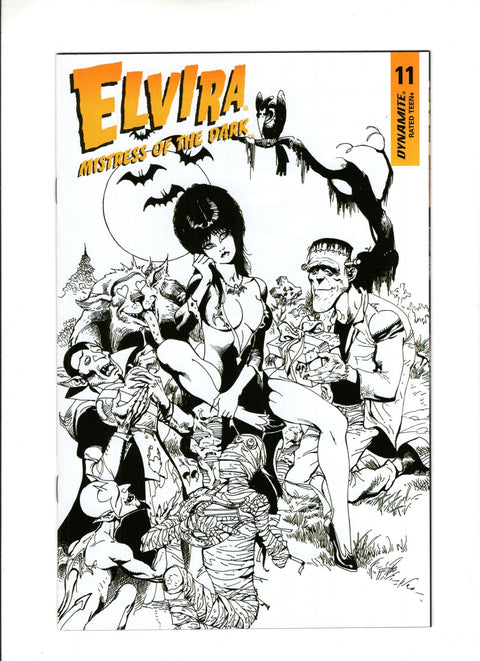 Elvira: Mistress Of The Dark (Dynamite Entertainment) #11 (Cvr K) (2020) Roberto Castro B&W Cover K Roberto Castro B&W Cover Buy & Sell Comics Online Comic Shop Toronto Canada