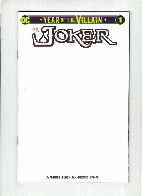 Joker: Year Of The Villain #1 (2019) Blank Variant Blank Variant Buy & Sell Comics Online Comic Shop Toronto Canada